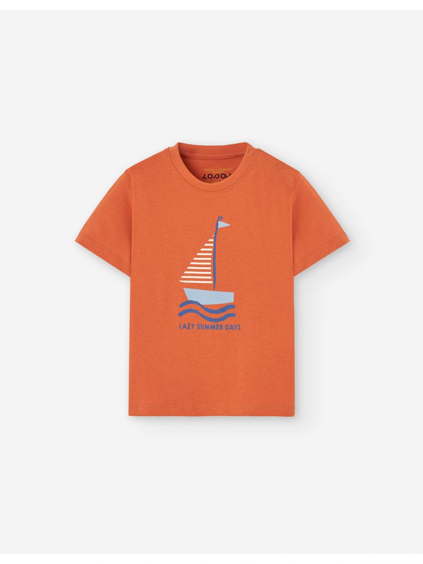Mπλούζα κοντομάνικη με print 'Lazy summer days' εκάι