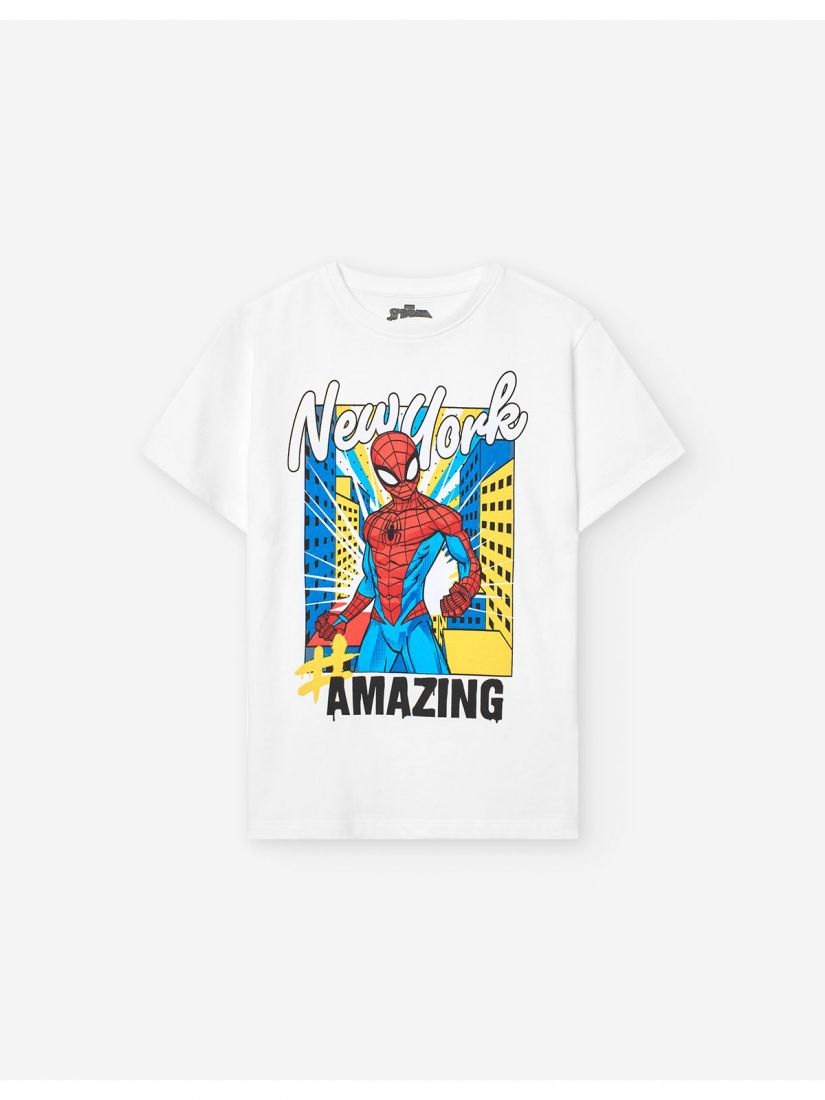 Μπλούζα Spiderman by Marvel x Losan λευκό
