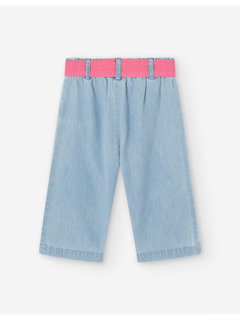 Παντελόνα τζιν ανοιξιάτικη με ζώνη γαλάζιο