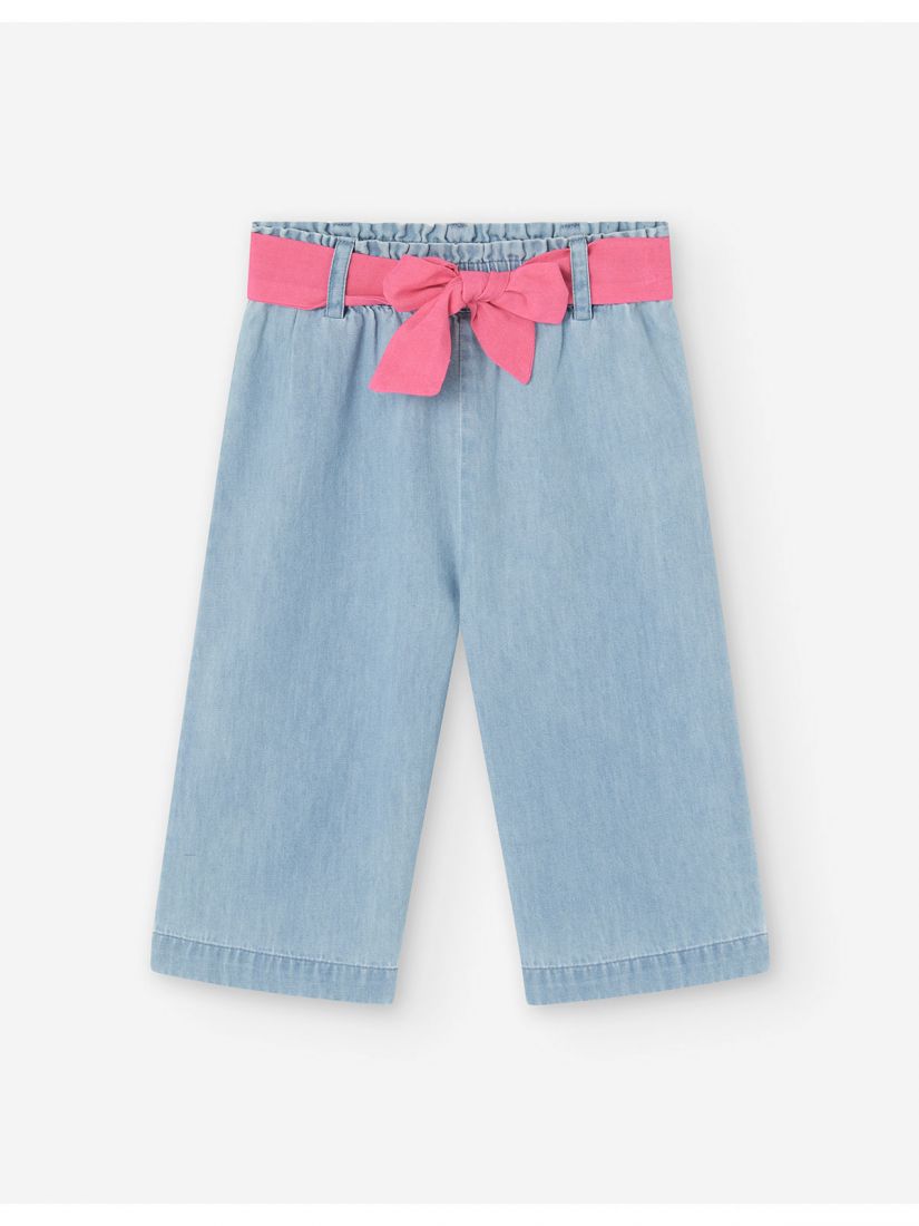 Παντελόνα τζιν ανοιξιάτικη με ζώνη γαλάζιο