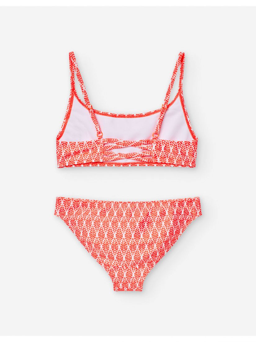 Μπικίνι μαγιό με γεωμετρικά print πορτοκαλί