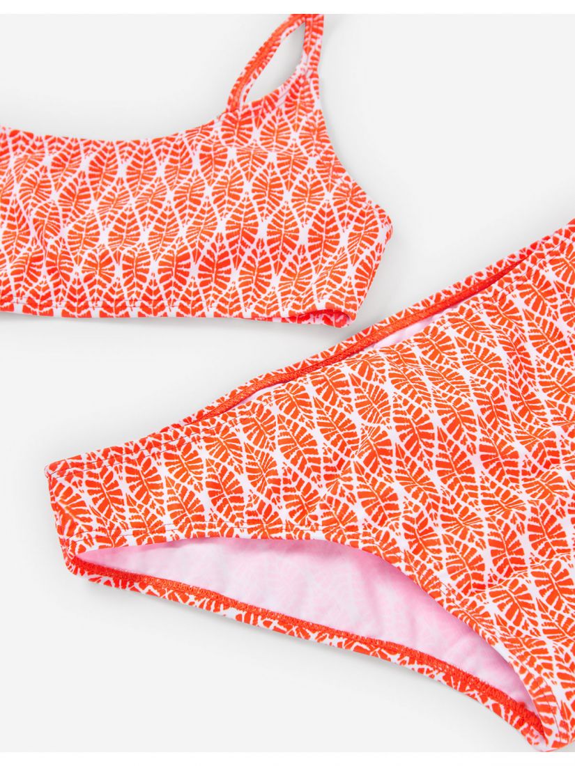 Μπικίνι μαγιό με γεωμετρικά print πορτοκαλί