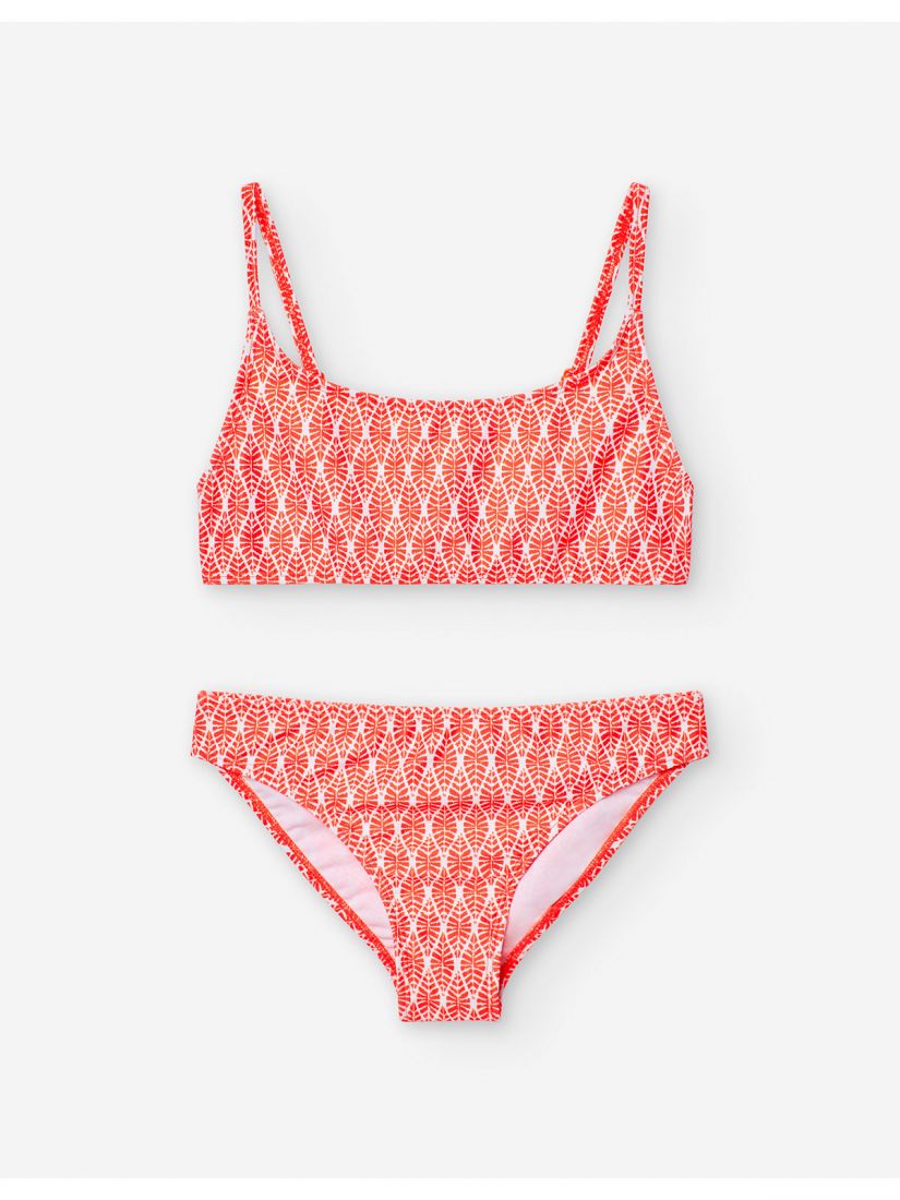 Μπικίνι μαγιό με γεωμετρικά print πορτοκαλί