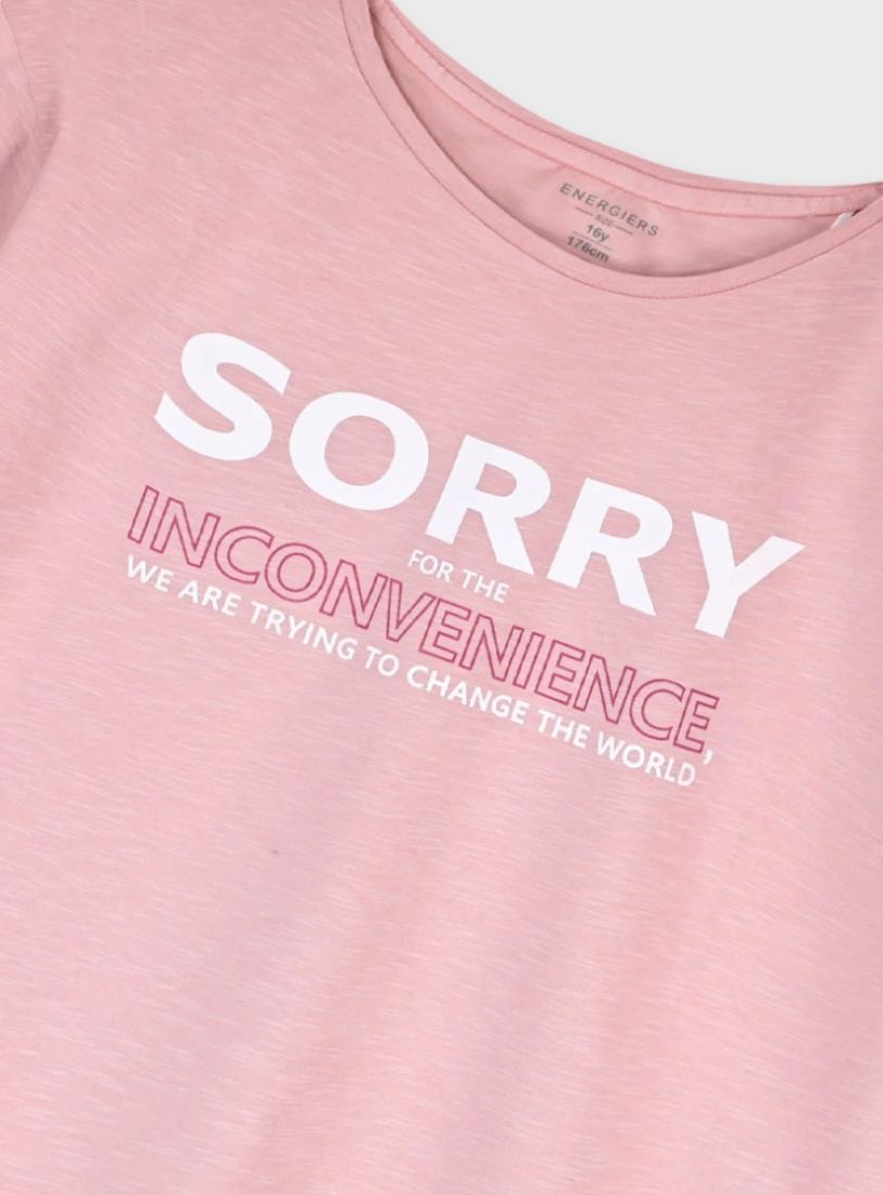 Σετ κοντομάνικη μπλούζα με Cargo παντελόνι ροζ