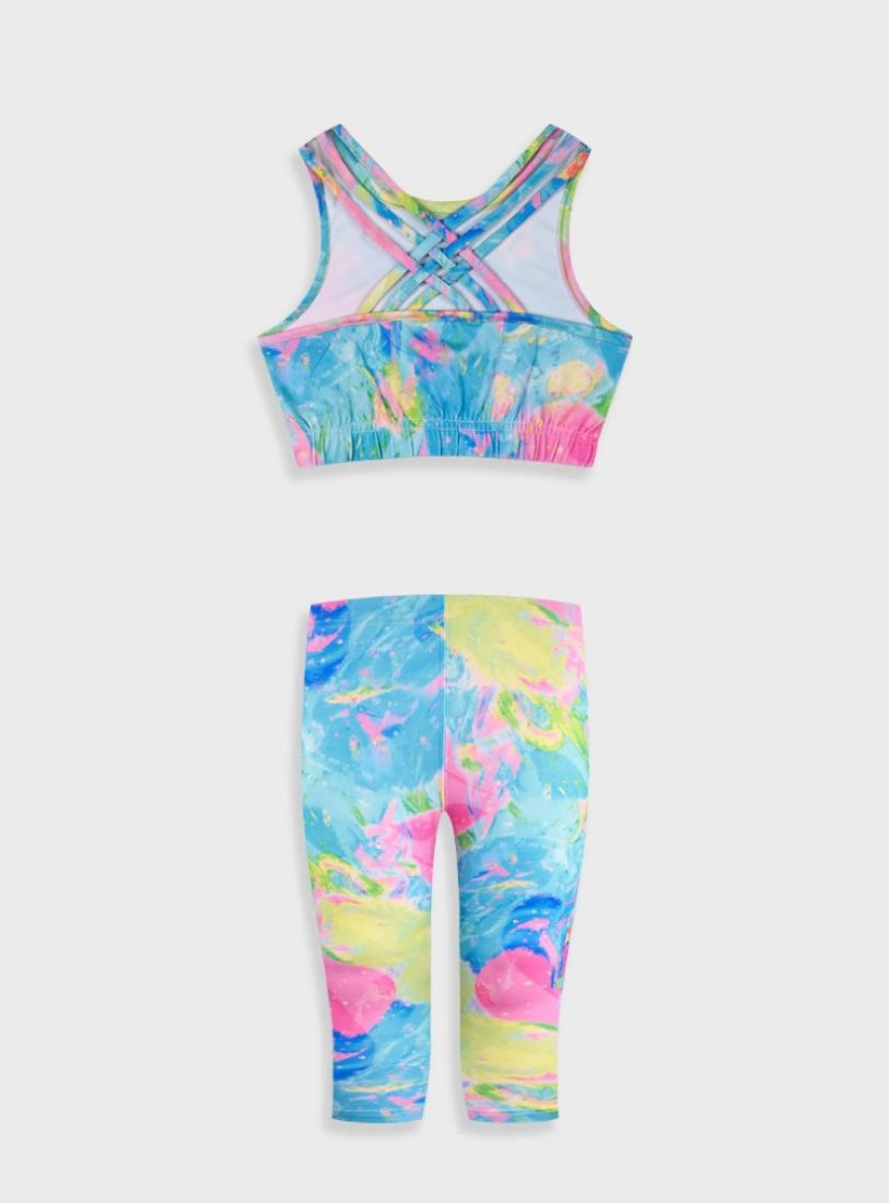 Σετ αθλητικό μπουστάκι με κολάν  τυρκουάζ