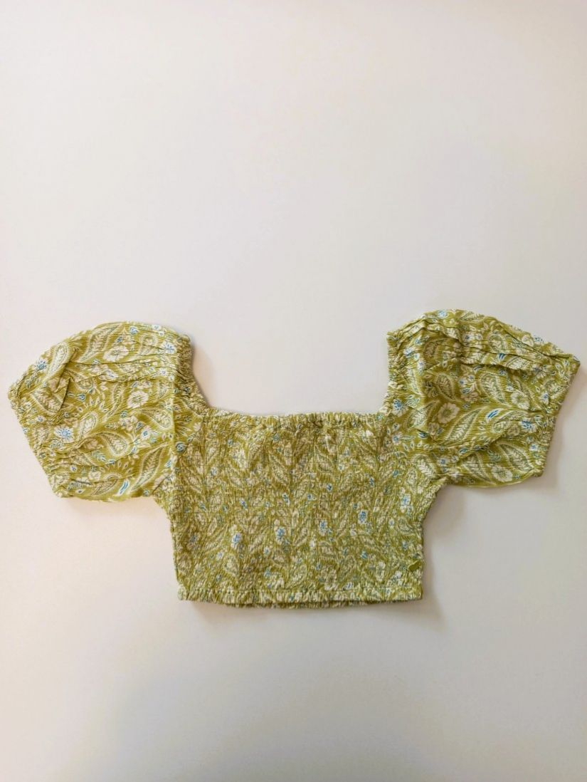 Crop top με ethnic σχέδια με έξω ώμους LSN TRY λάιμ