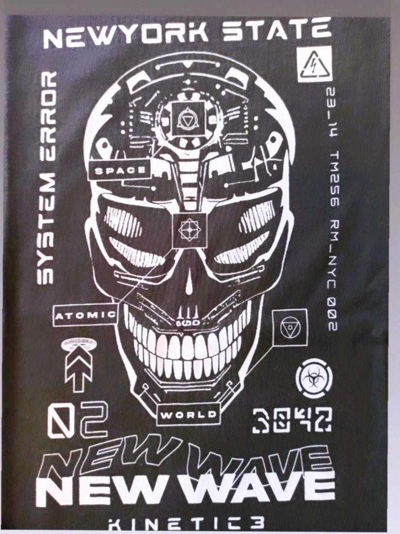 Σετ μπλούζα κοντομάνικη και βερμούδα με print new wave ανθρακί