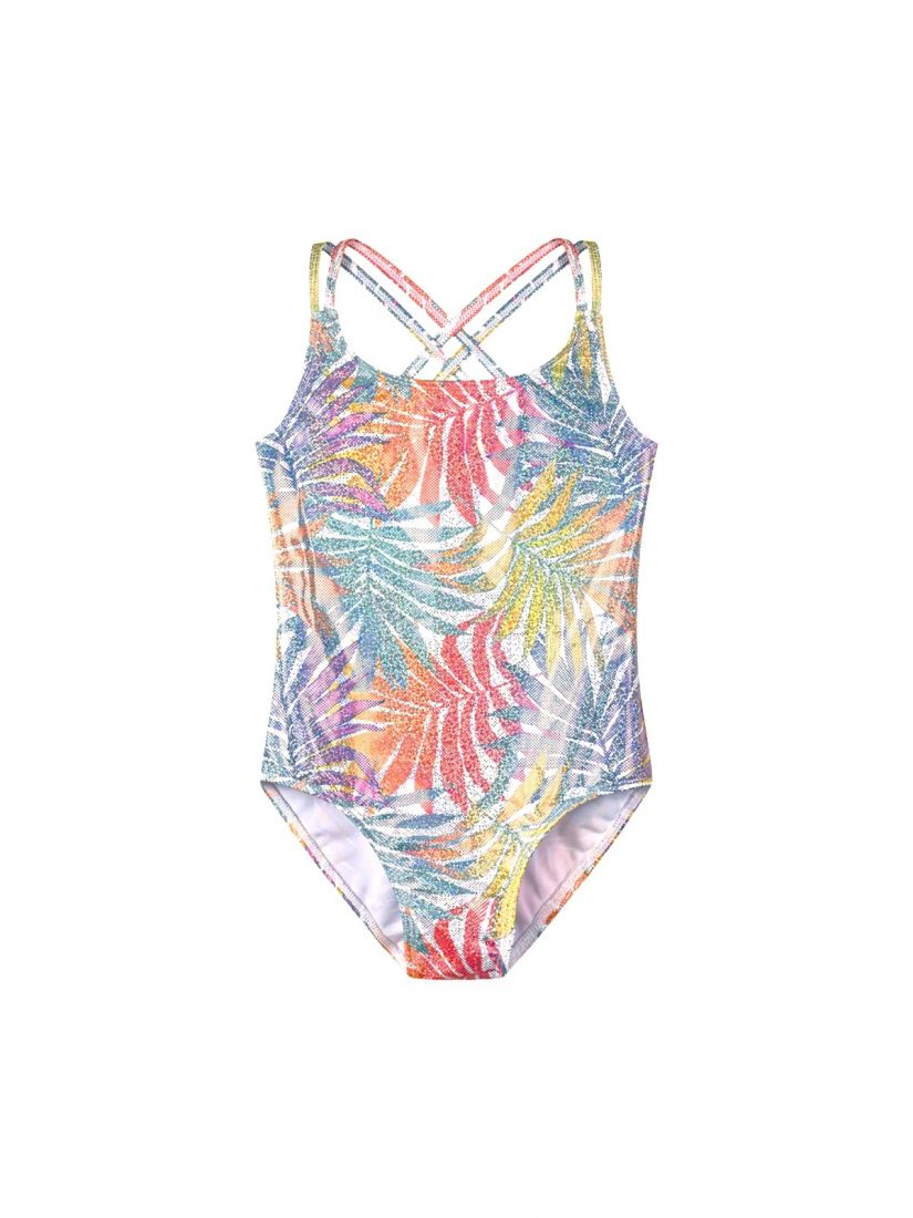 Μαγιό ολόσωμο με εφέ mermaid με χιαστή πλάτη κοραλί