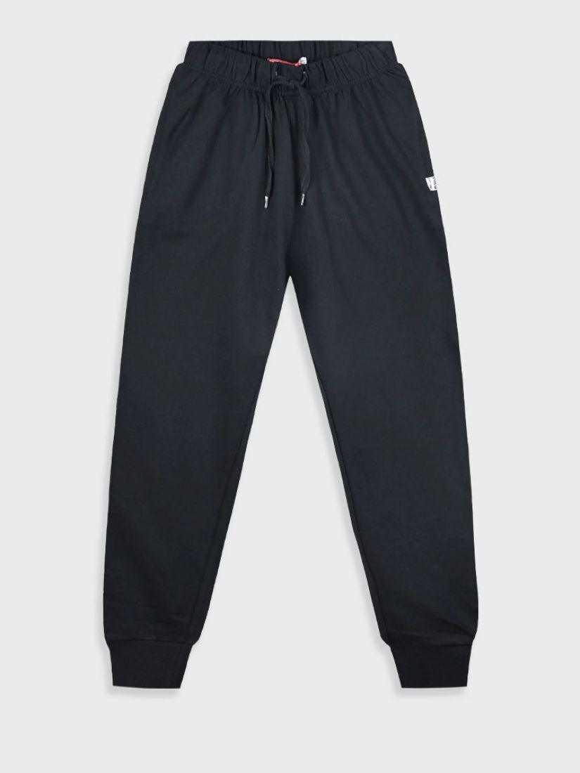 Παντελόνι φόρμας μονόχρωμο basic collection μαύρο