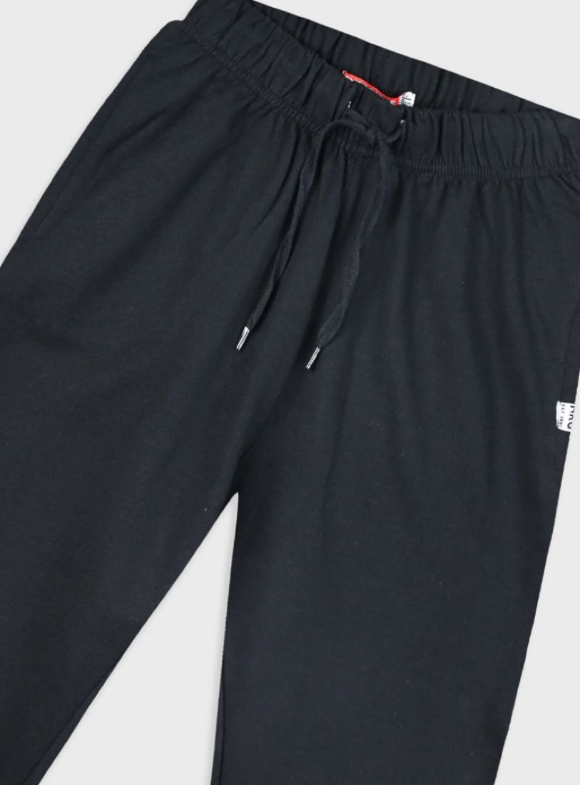 Παντελόνι φόρμας μονόχρωμο basic collection μαύρο