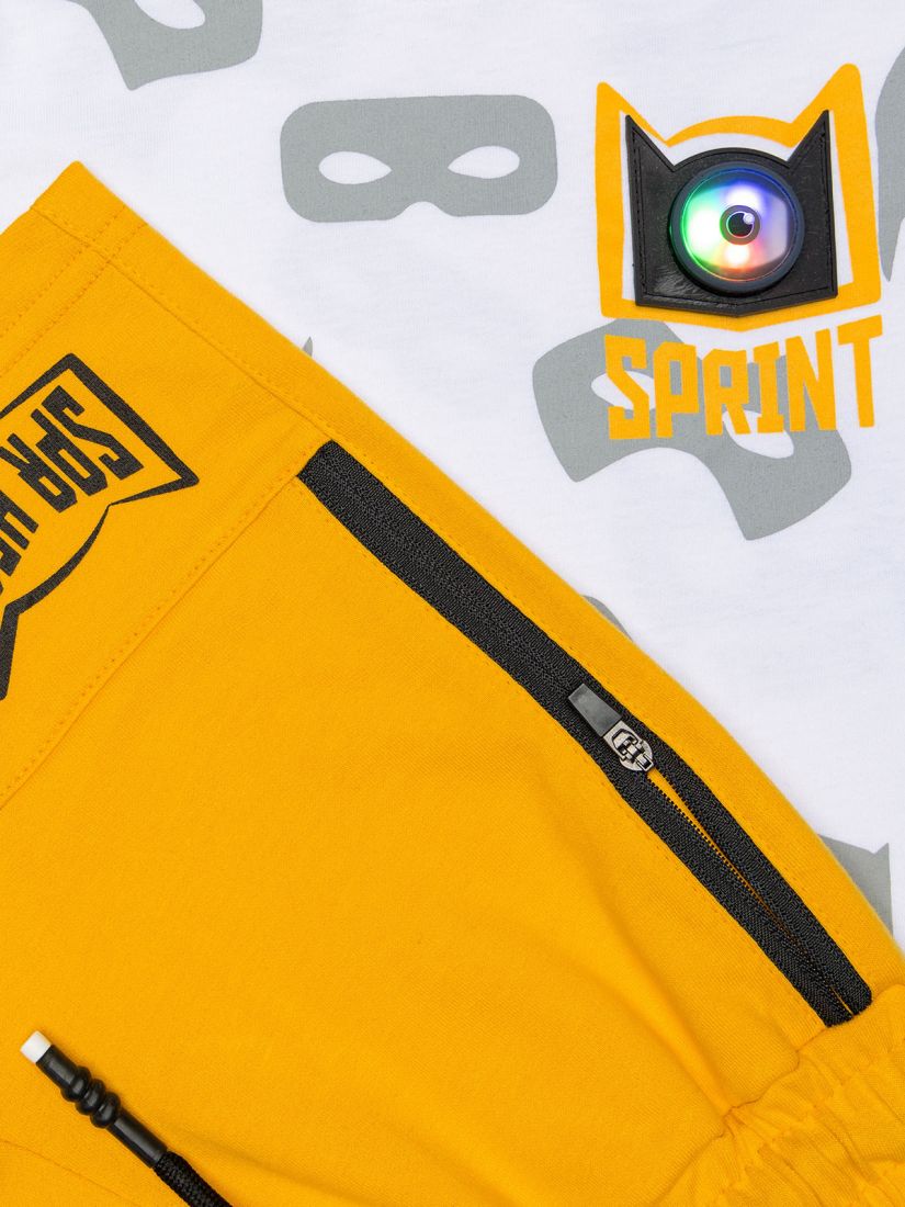 Σετ Batman μπλούζα με φωτάκι και βερμούδα κίτρινο