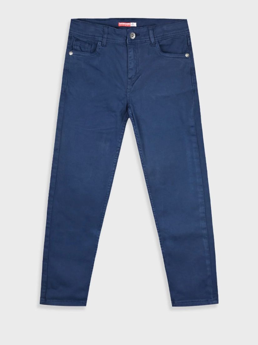 Παντελόνι chino μονόχρωμο με τσέπες μπλε