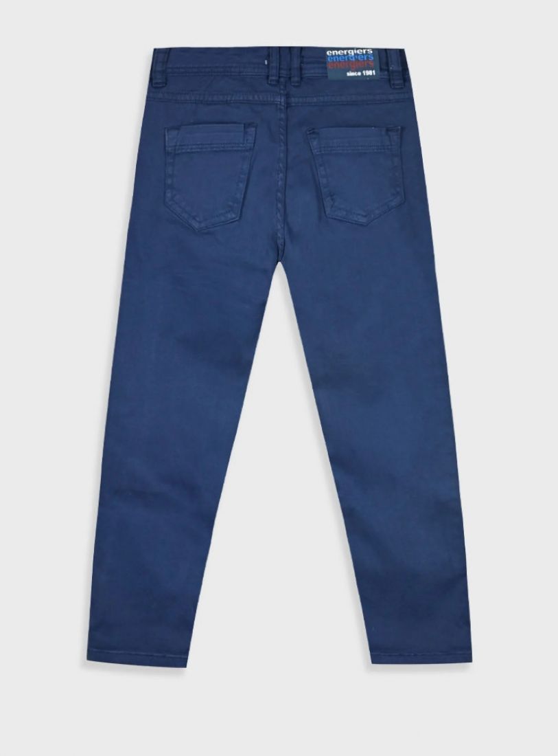 Παντελόνι chino μονόχρωμο με τσέπες μπλε