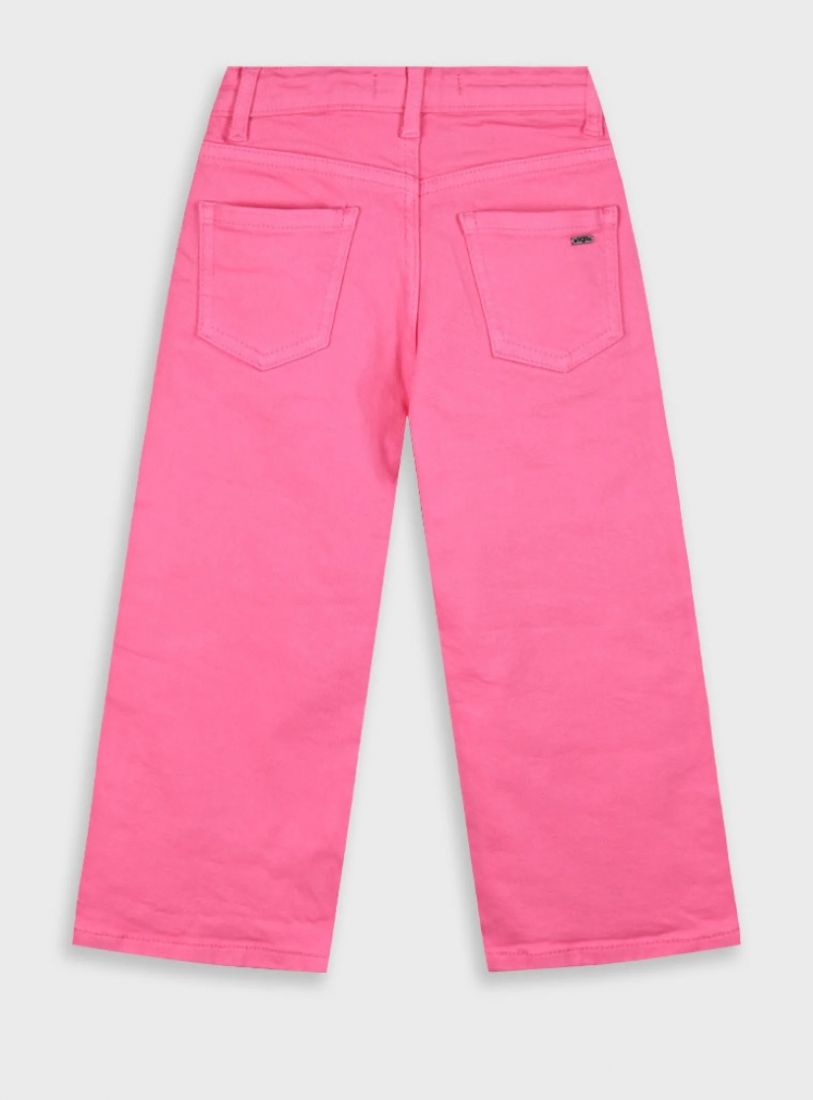 Παντελόνι τζιν μονόχρωμο με ανοίγματα ροζ