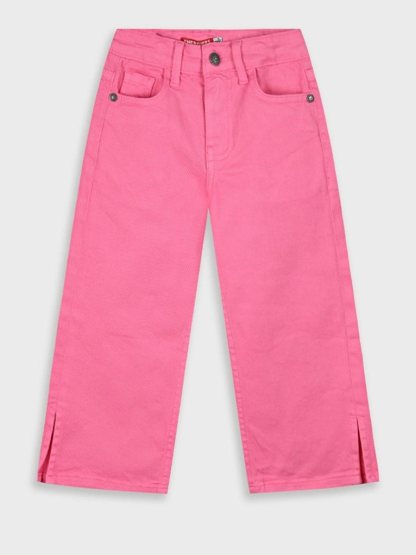 Παντελόνι τζιν μονόχρωμο με ανοίγματα ροζ