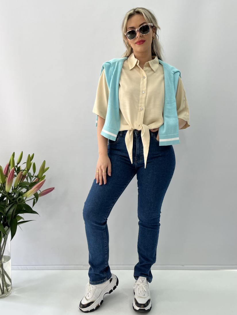 Παντελόνι jean regular fit μπλε