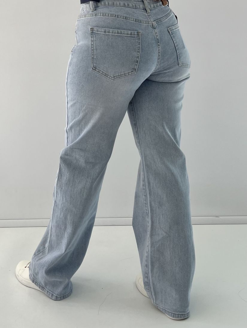 Παντελόνι jean ισόφαρδο σιέλ