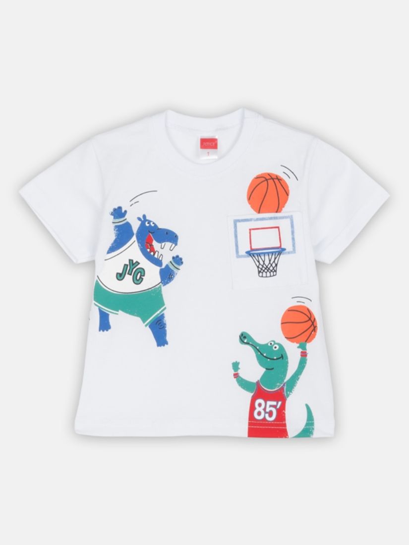 Σετ εποχιακό κοντομάνικη μπλούζα με τσέπη και μονόχρωμο παντελόνι μπλε ρουά