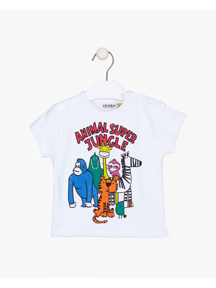 Σετ μπλούζα και σορτς με print Animal Super Jungle πράσινο