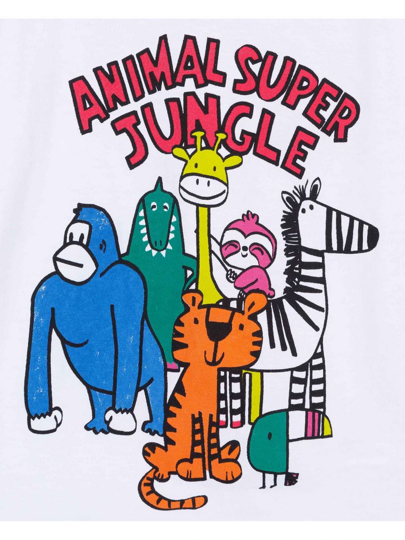 Σετ μπλούζα και σορτς με print Animal Super Jungle πράσινο