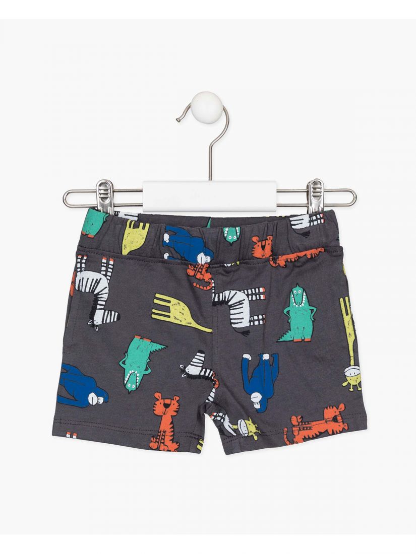 Σετ μπλούζα και σορτς με print Animal Super Jungle πράσινο