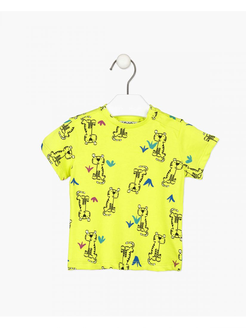 Σετ μπλούζα και σορτς με print cute tiger λάιμ