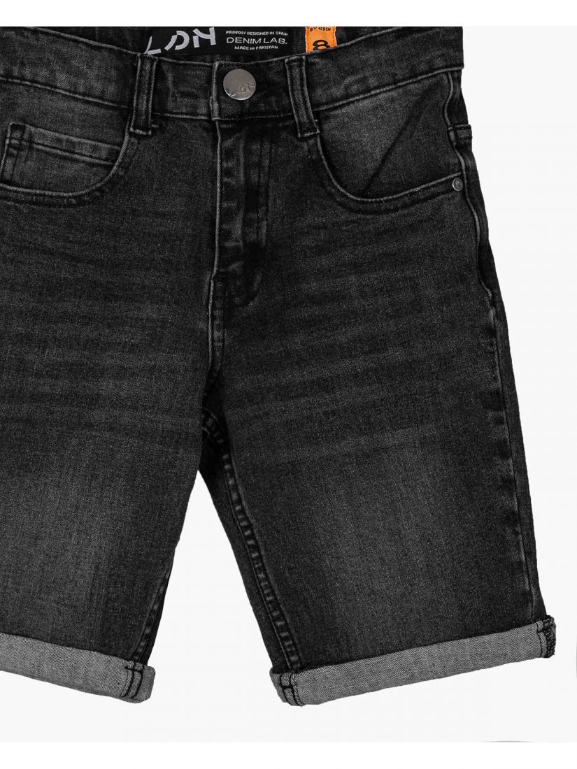 Σετ μπλούζα με print 'Malibu Beach' και τζιν βερμούδα με ρεβέρ κίτρινο