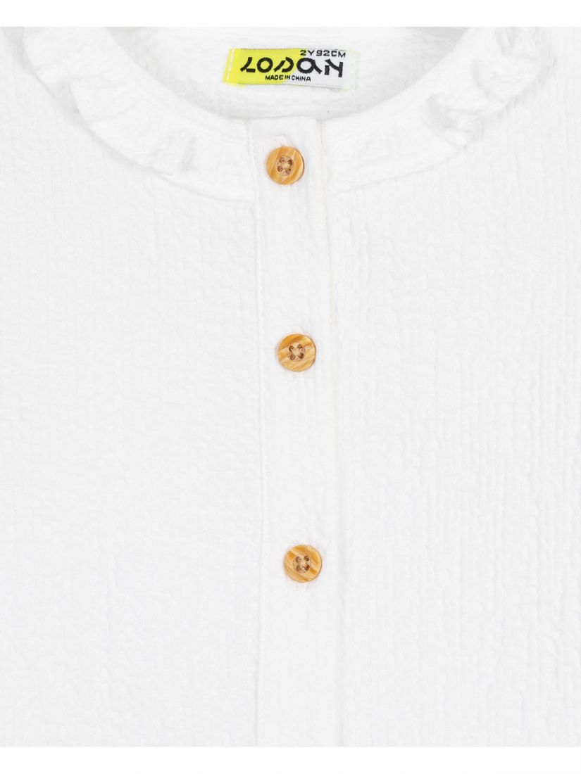 Πουκάμισο αμάνικο μονόχρωμο με βολάν λευκό