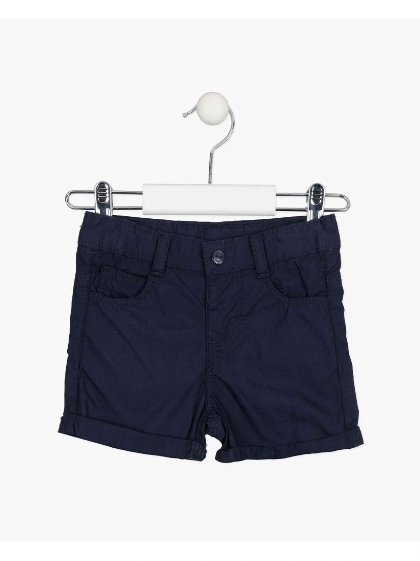 Σετ πουκάμισο με τσέπη και print βυθός και βερμούδα μονόχρωμη μπλε