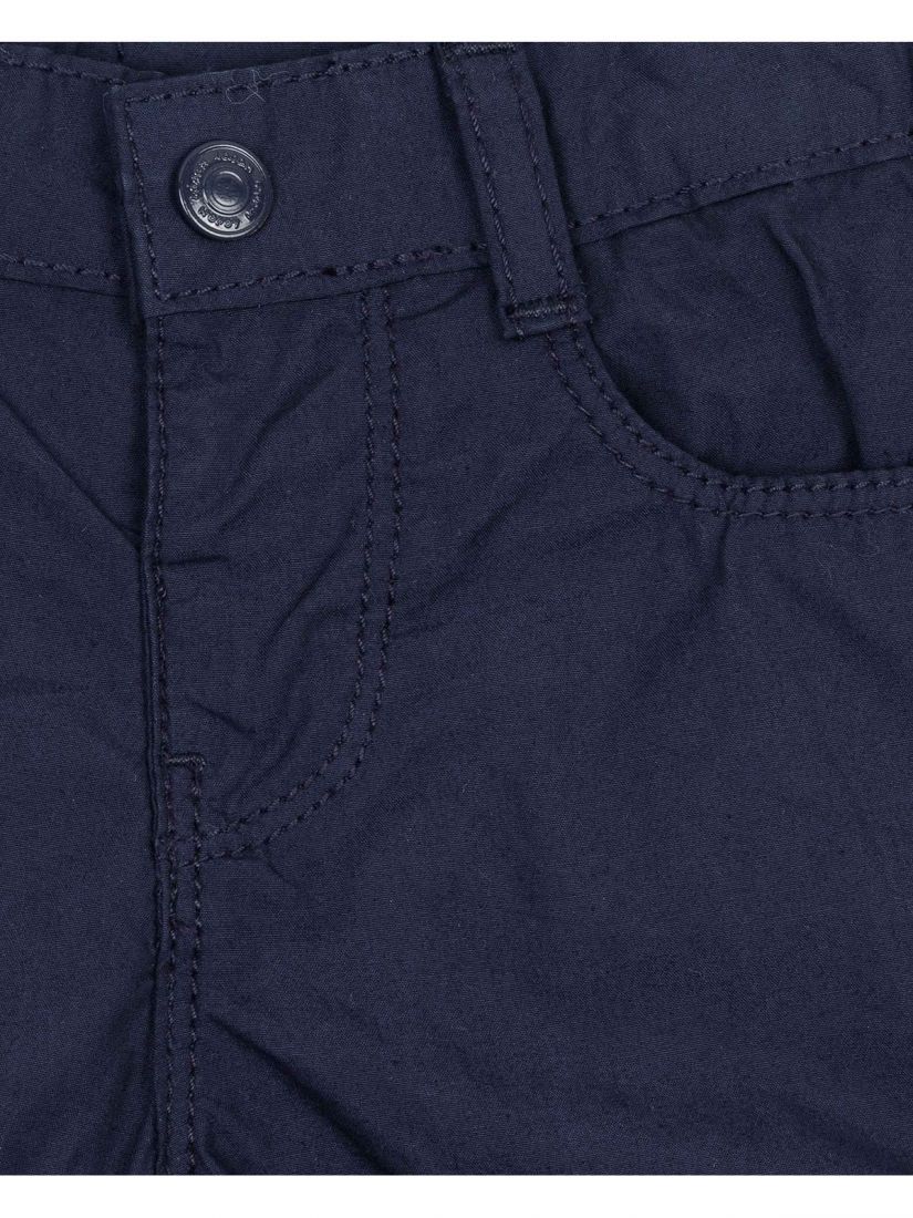 Σετ πουκάμισο με τσέπη και print βυθός και βερμούδα μονόχρωμη μπλε