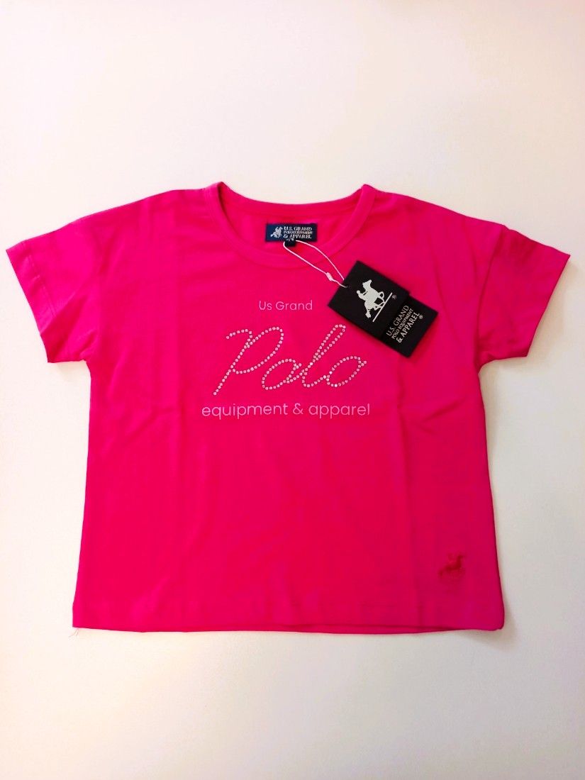 Μπλούζα Polo Club με glitter και στρας φούξια