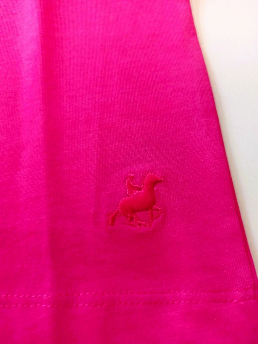 Μπλούζα Polo Club με glitter και στρας φούξια