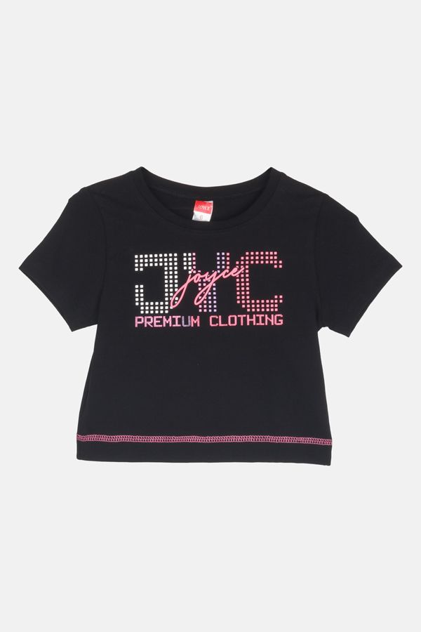 Σετ κροπ τοπ και ποδηλατικό κολάν JYC μαύρο