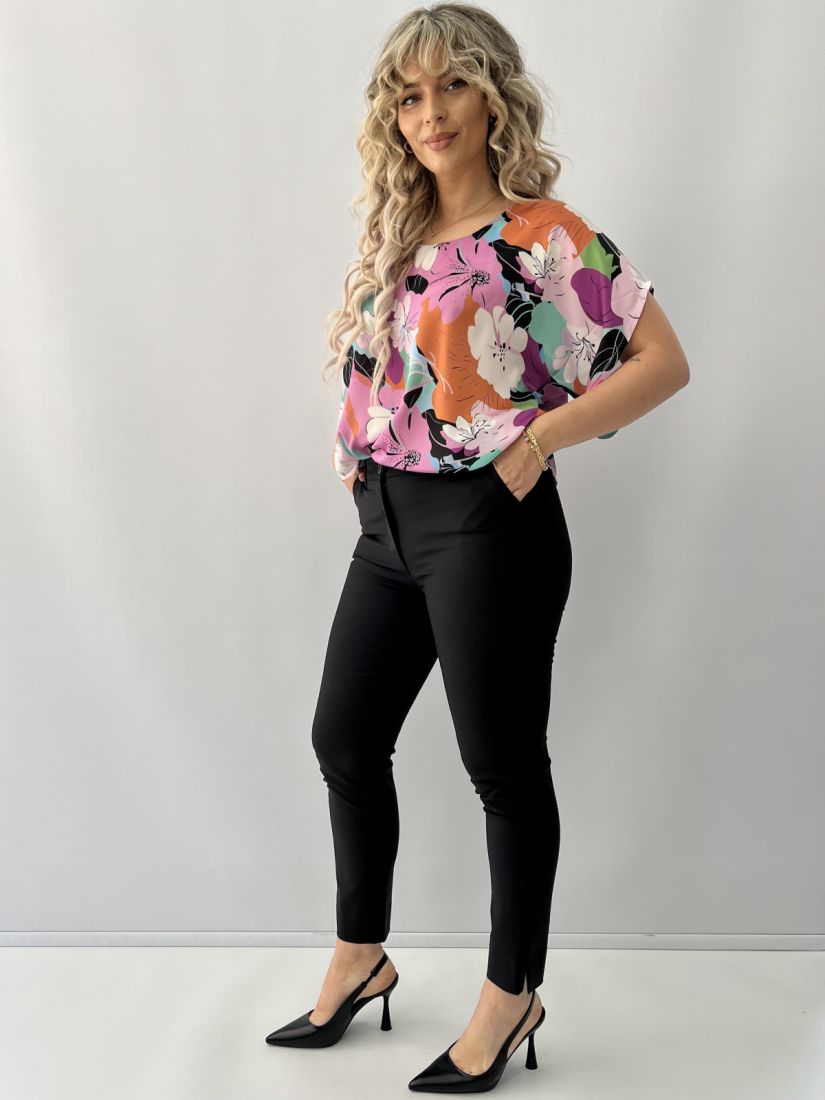 Παντελόνι καπαρντίνα ελαστικό με λάστιχο πίσω μαύρο