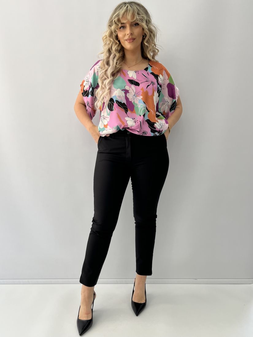 Παντελόνι καπαρντίνα ελαστικό με λάστιχο πίσω μαύρο