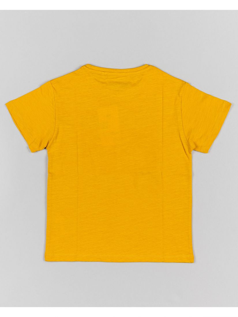 Μπλούζα κοντομάνικη βαμβακερή Losan Kids με διάφορα print λαδί