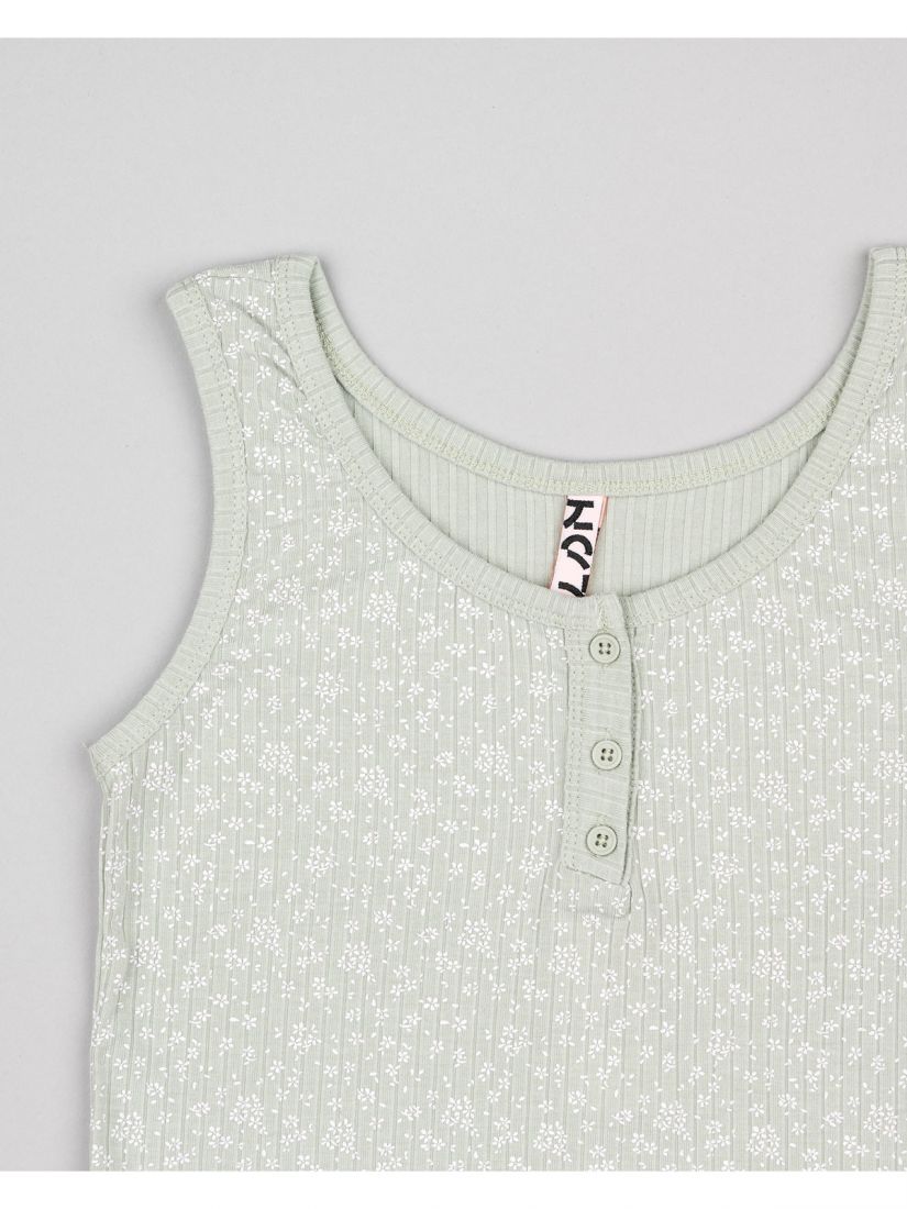 Μπλούζα αμάνικη βαμβακερή με διάφορα print μέντα