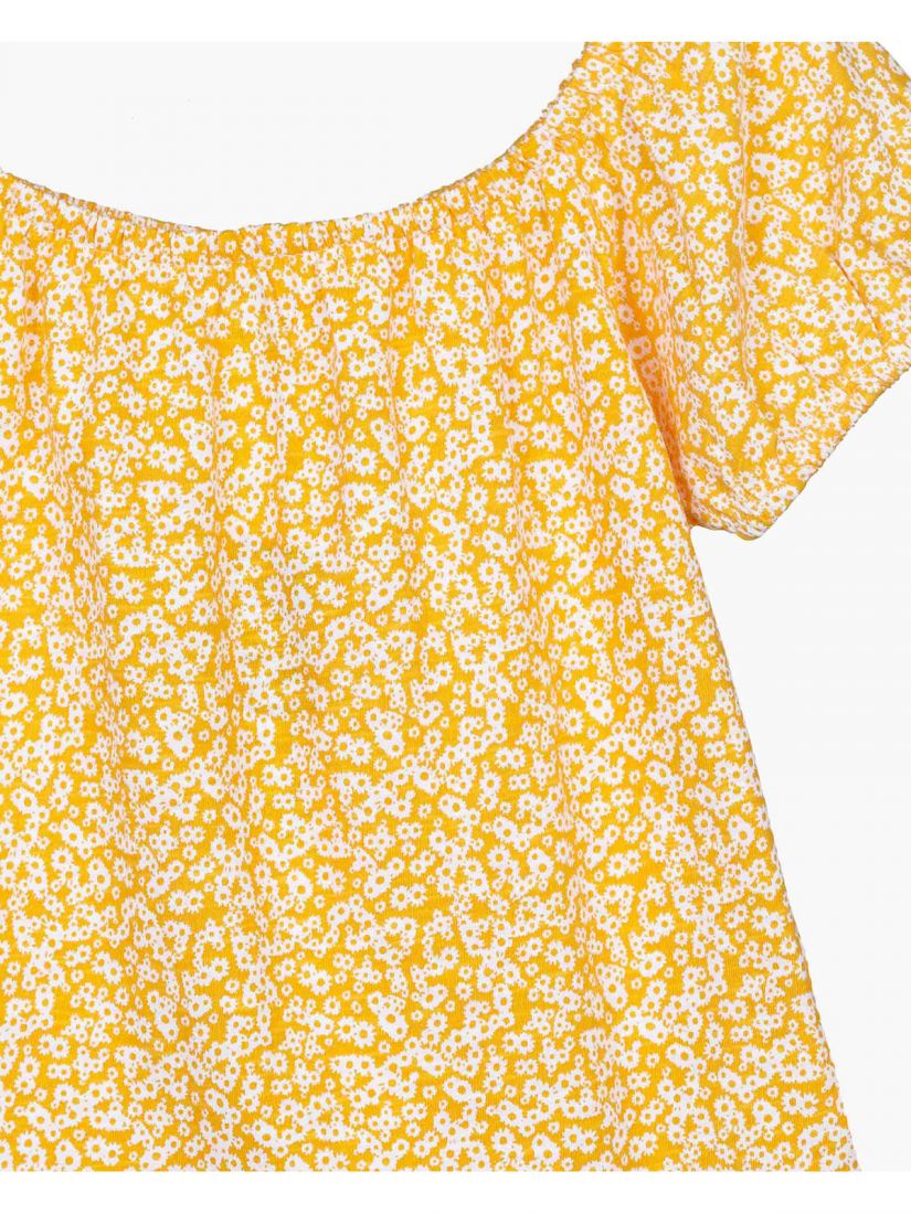 Μπλούζα κοντομάνικη με λάστιχο  κίτρινο