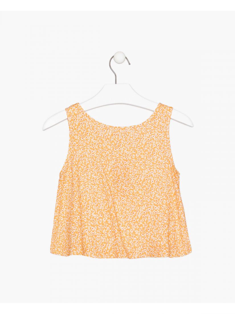 Κροπ τοπ Losan Try με διάφορα print  κίτρινο