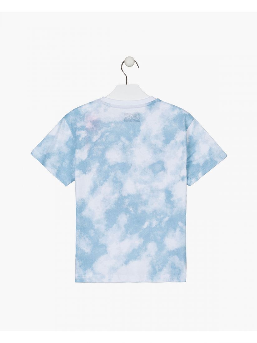 Μπλούζα κοντομάνικη βαμβακερή Losan Try με διάφορα print κόκκινο