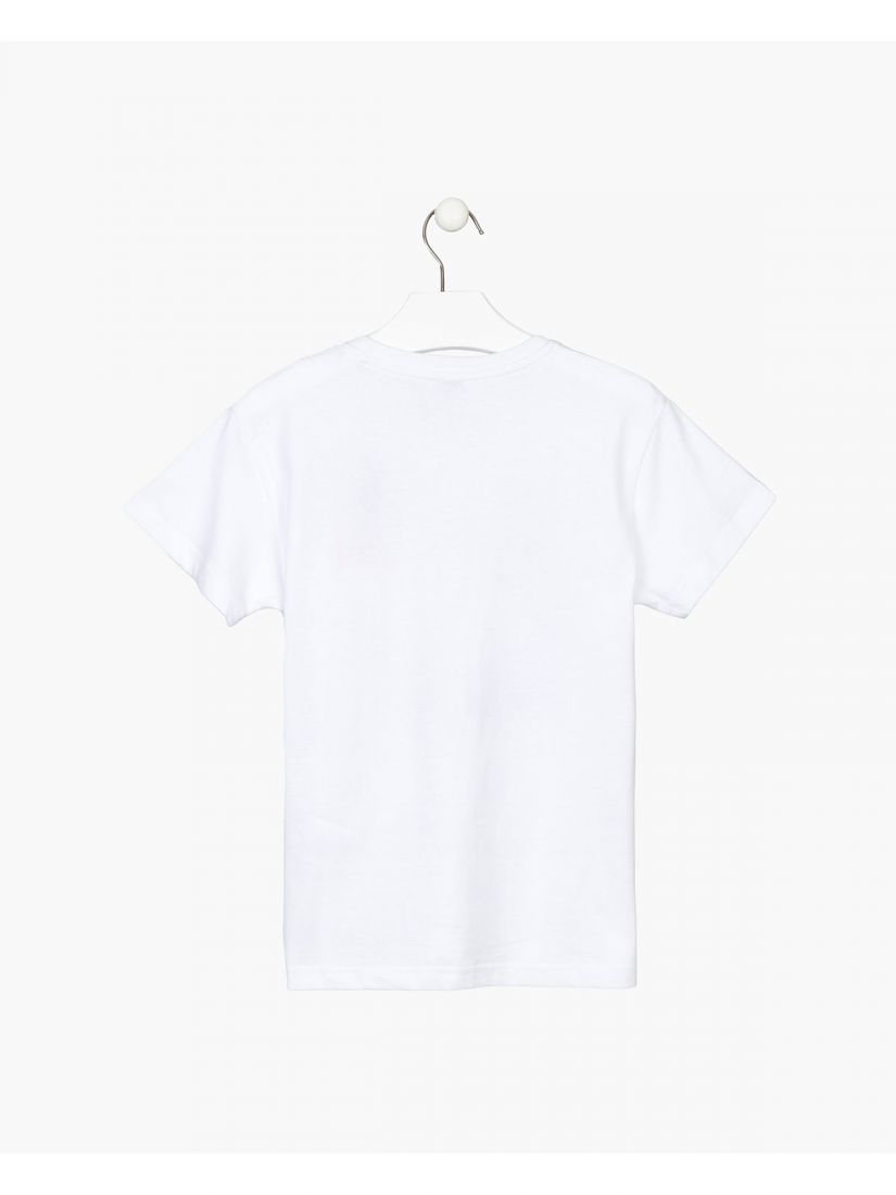 Μπλούζα κοντομάνικη βαμβακερή Losan Try με διάφορα print σομόν