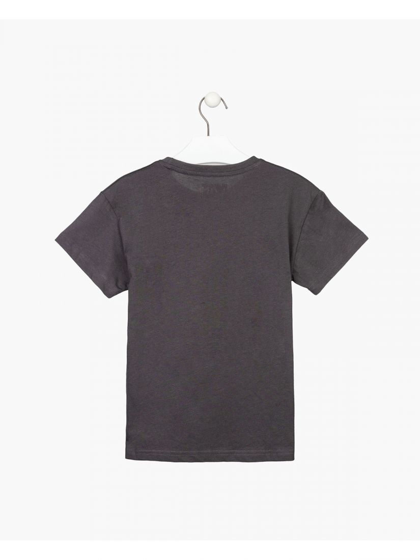 Μπλούζα κοντομάνικη βαμβακερή Losan Try με διάφορα print peach