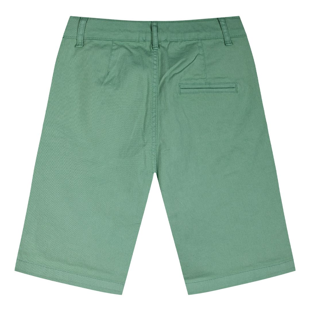 Βερμούδα τζιν μονόχρωμη με τσέπες μέντα