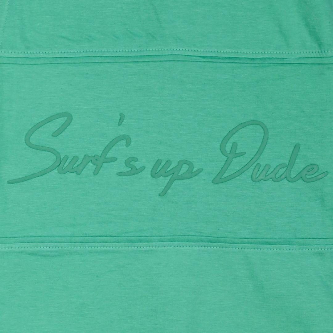 Μπλούζα βαμβακερή αμάνικη με print Surf μέντα