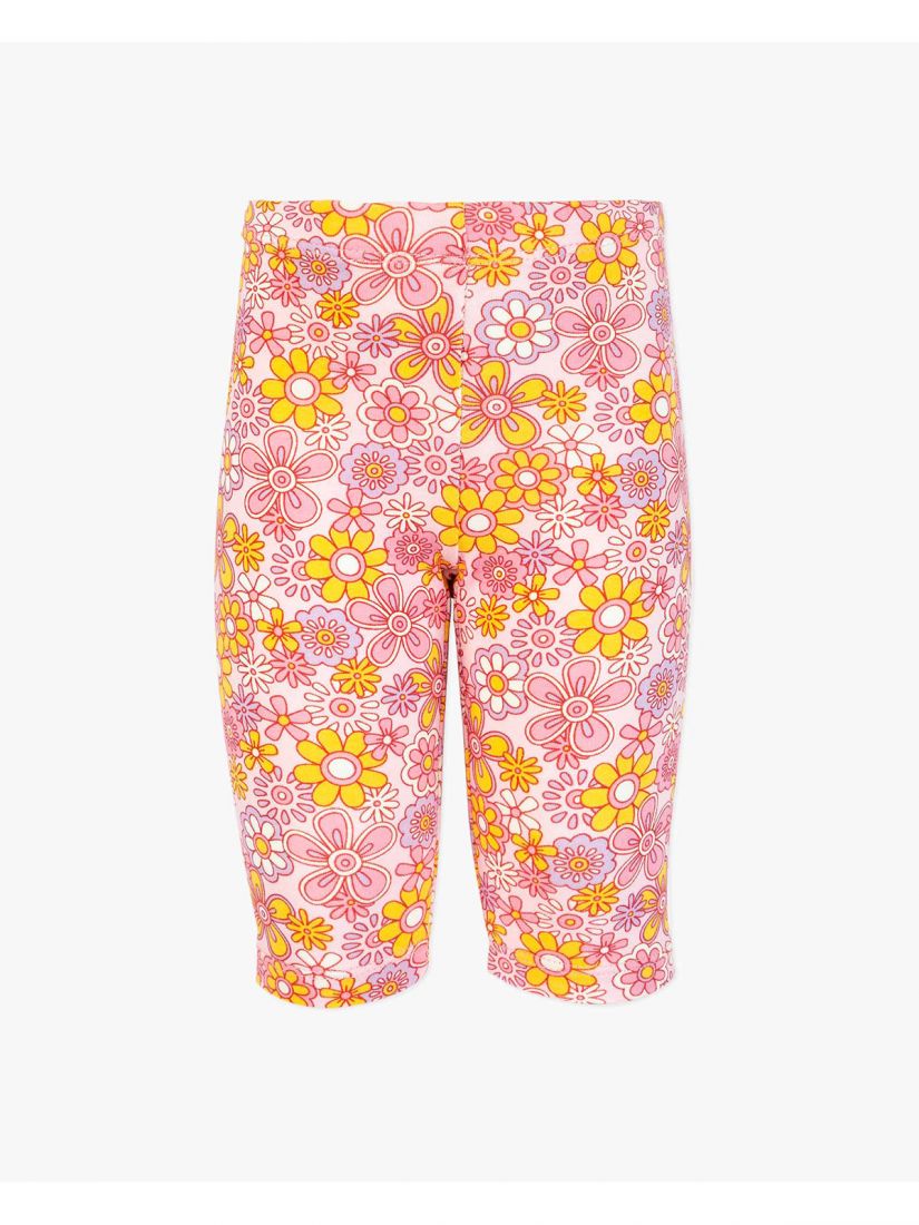 Σετ βρεφικό φλοράλ με κάπρι κολάν και glitter print  ροζ