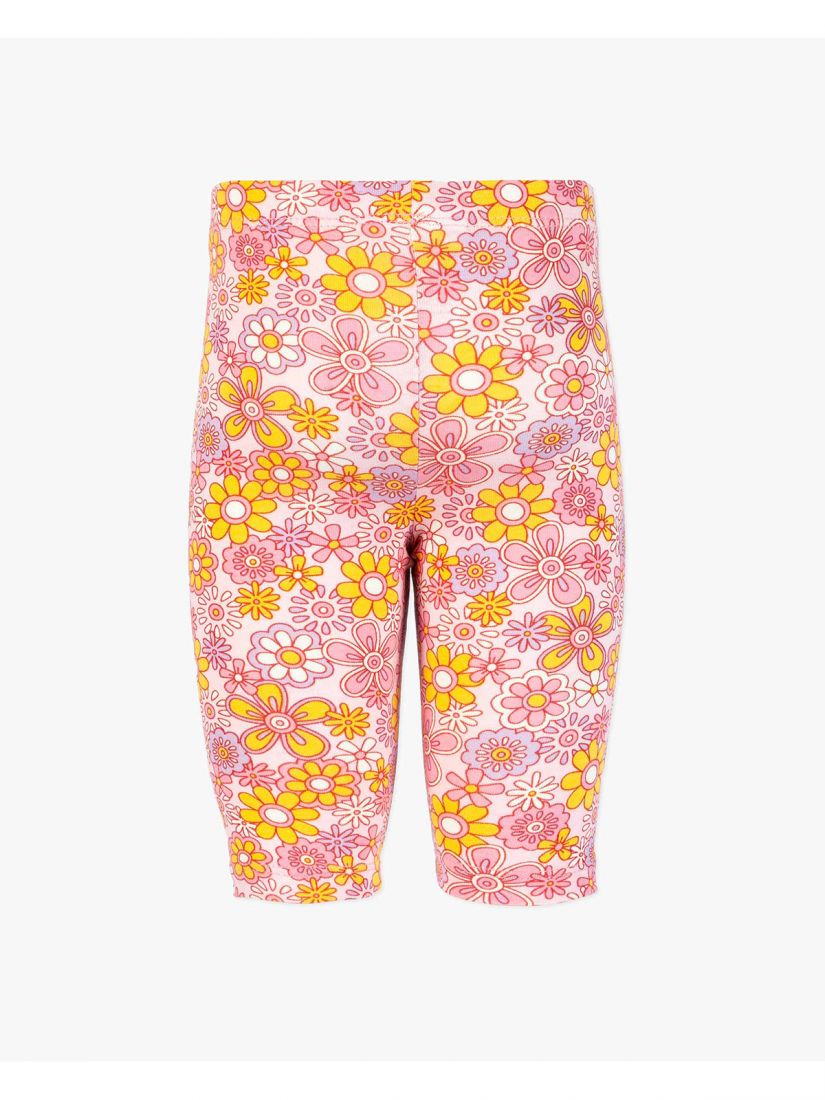 Σετ βρεφικό φλοράλ με κάπρι κολάν και glitter print  ροζ