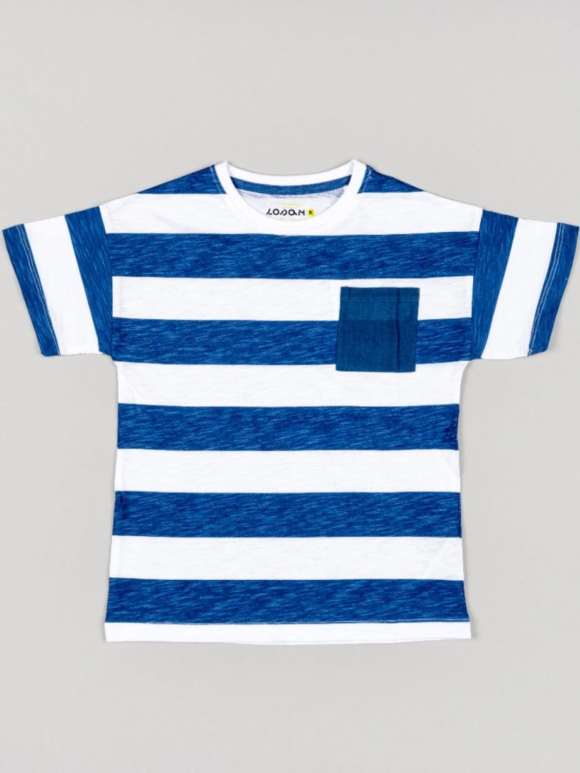 Μπλούζα μαρινιέρα με τσέπη μπλε