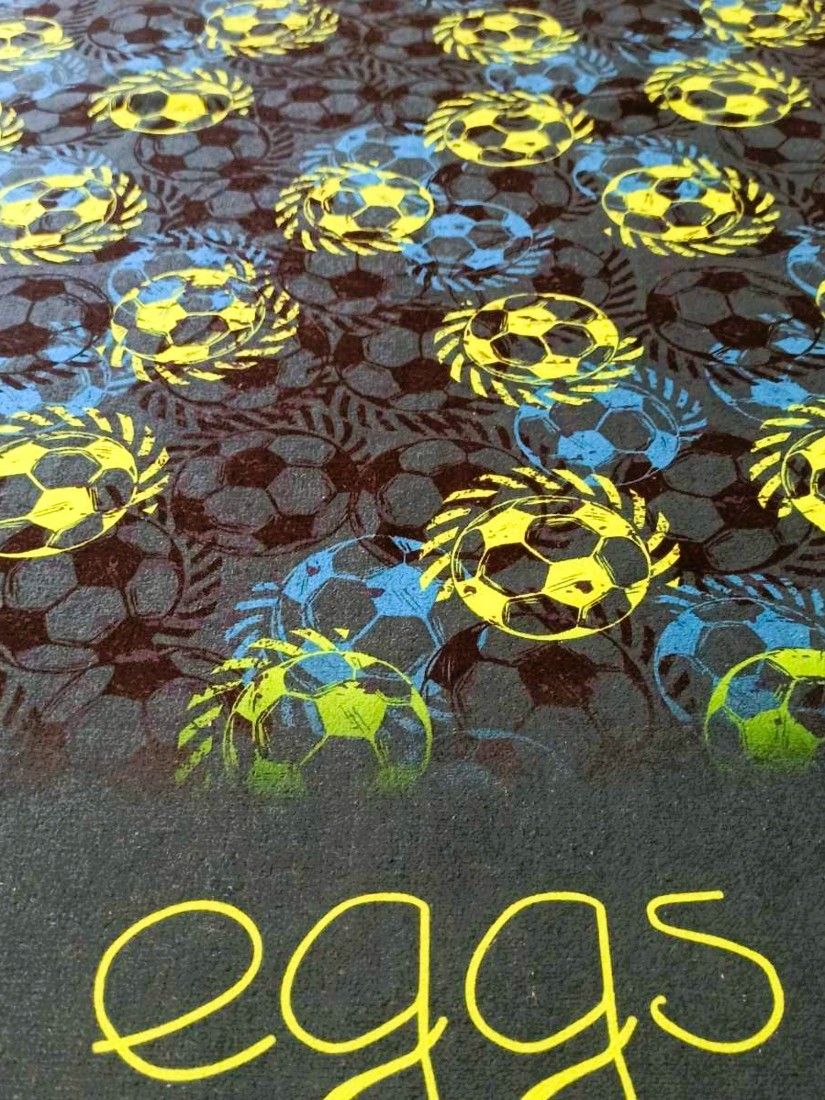 Πετσέτα με print football ελληνικής ραφής μπλε