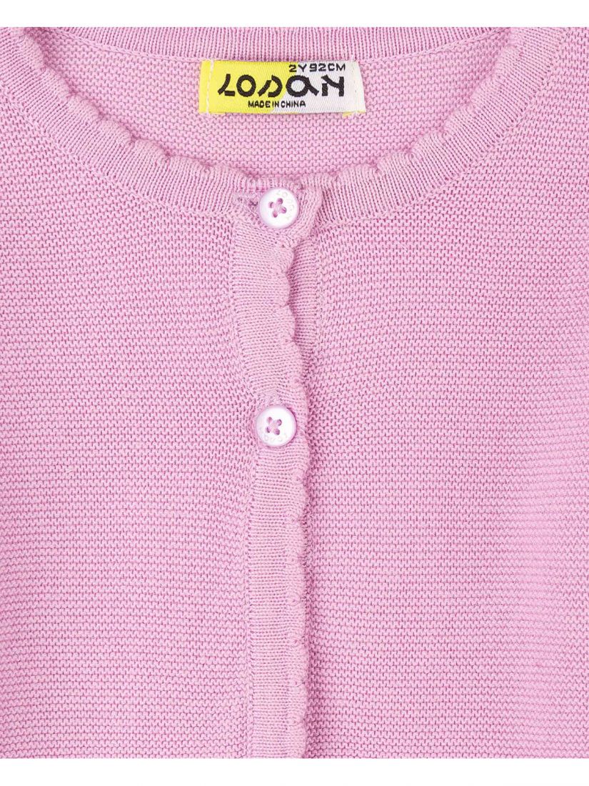 Ζακέτα κροπ πλεκτή με κουμπάκια λιλά