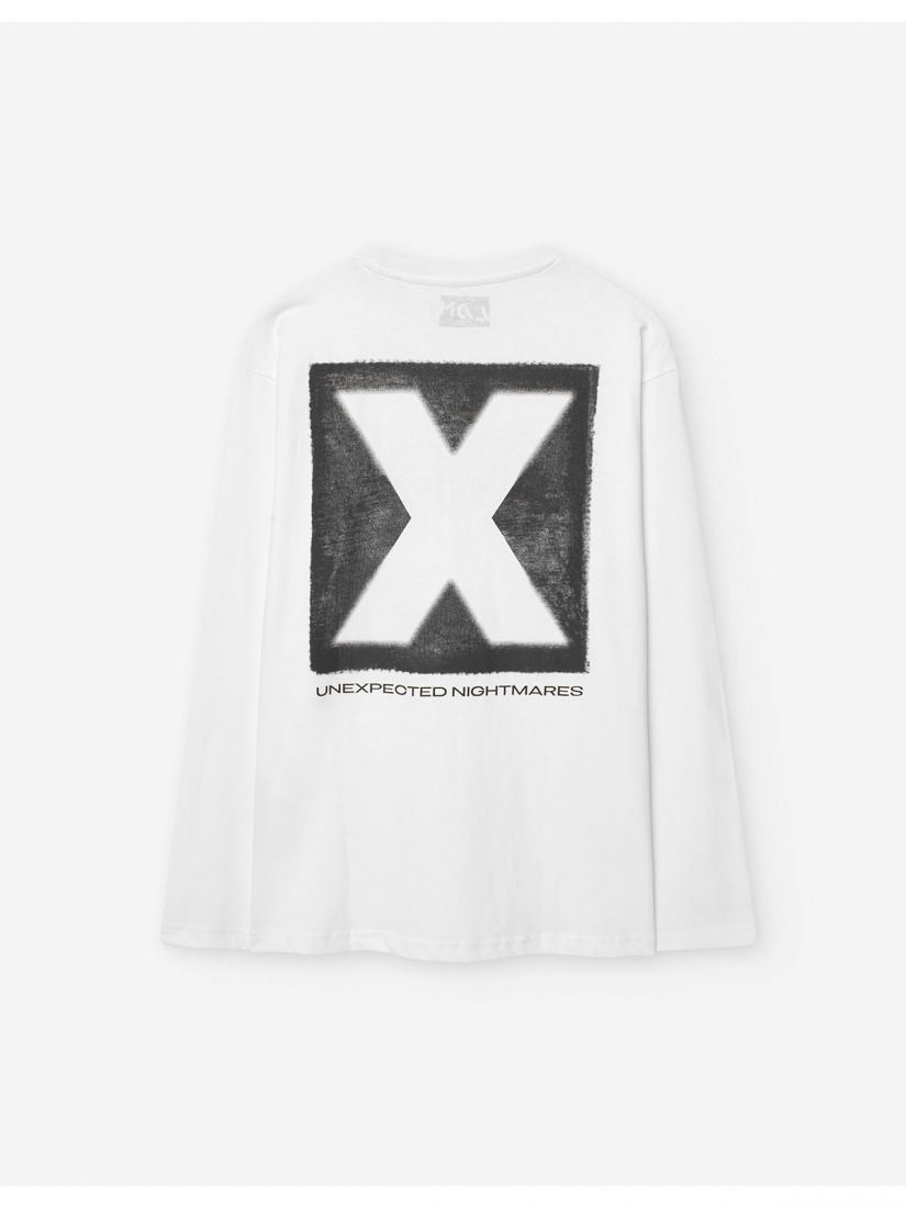 Μπλούζα βαμβακερή μακρυμάνικη με διάφορα print για αγόρι Lsn Try λευκό